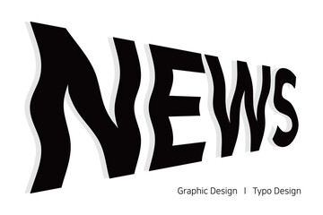 다양한 정보와 흔들리는 정세를 전하는 뉴스 타이포 로고
