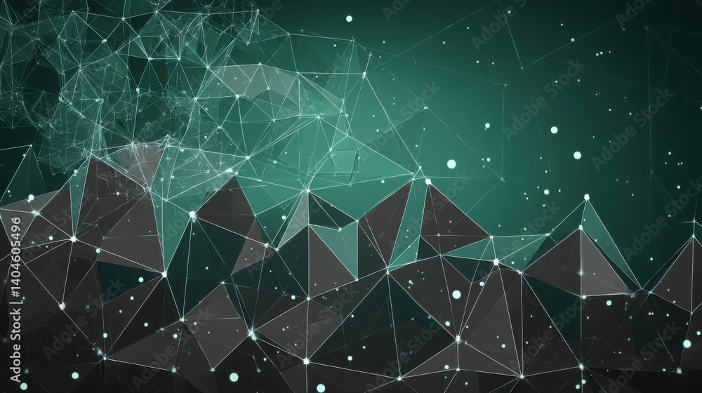 Poster dark background covered with numerous white dots creating a starry effect that evokes a sense of won