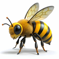 bee on white background