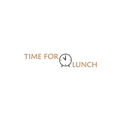 Time for lunch icon isolated on white background