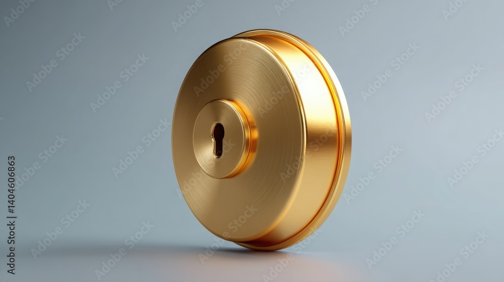 Poster a glimmering gold key symbolizing security in a digital world unlocking a futuristic digital lock wi