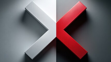 Red and white cross symbol signifying health and protection standing out as a visual representation of safety and care