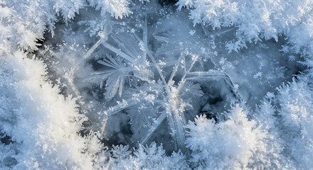 Frozen Flora: Winter's Delicate Embrace AI Generated