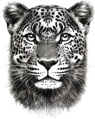 Obraz premium White tiger cub and big cats in a wild nature portrait on black background