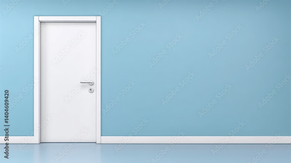 Aufkleber enigmatic open door radiating soft glowing light against a gradient background inviting exploration 