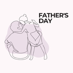 Violet Illustrative Father's Day