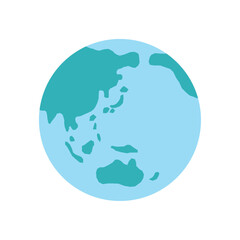 地球のベクターイラスト：世界と地理のシンプルなアイコン - Globe Vector Illustration: Simple Icon of World and Geography