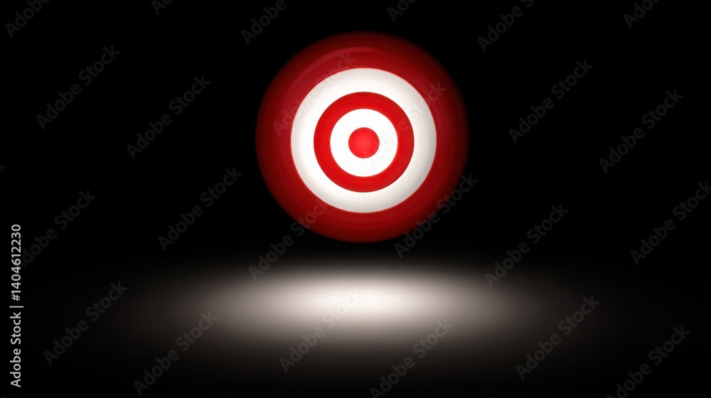 Poster icon illuminated by gentle spotlight creating a focused and dramatic visual effect against a dark ba