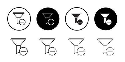 Clear filters icon Flat line symbol