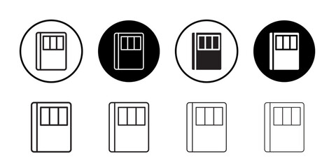 Diary icon Flat line symbol