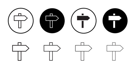 Direction icon Flat line symbol