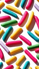 Fototapeta premium Vibrant Pop Culture Confection Playful Color-Saturated Capsules Showcasing Contemporary Wellness and Millennial Design Trends in Minimalist Product