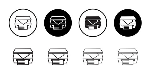 Printer icon Flat line symbol