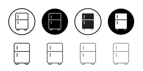 Refrigirator icon Flat line symbol