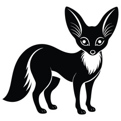 Obraz premium fennec fox vector silhouette single collection