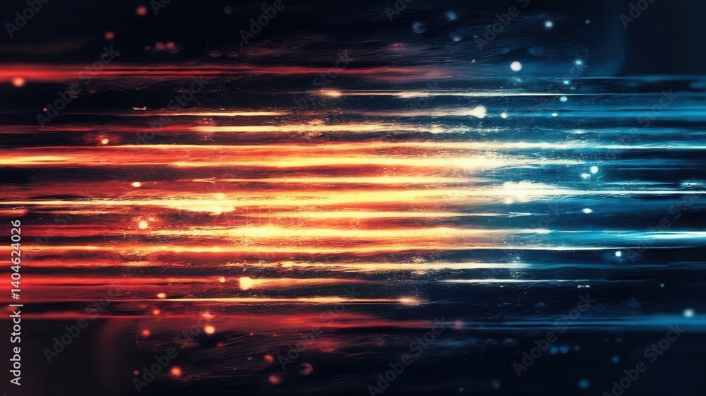 Poster abstract background featuring light streaks with dynamic color gradients
