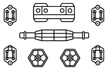 forcecarrier gx12 line art armored unit design graphic