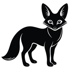 Obraz premium fennec fox vector silhouette single collection