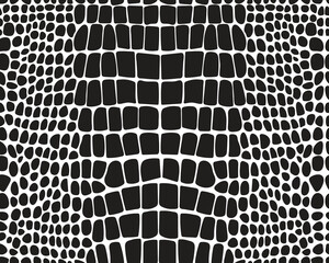 Seamless pattern of alligator skin on a white background	
