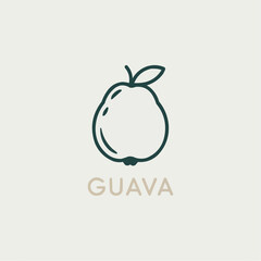 Guava food icon logo 