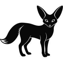 fennec fox vector silhouette single collection