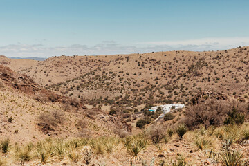 View of Indian Lodge from Hiking Trail in Davis Mountains State Park
