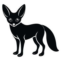fennec fox vector silhouette single collection