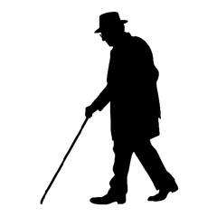  Elderly man silhouette