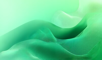 Abstract Green Wave Background Soft Gradient Lines Texture Digital Art Modern Design Elegant Flowing Wallpaper Smooth Subtle      