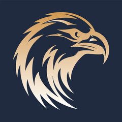 Obraz premium Eagle logo concept simple minimal vector art