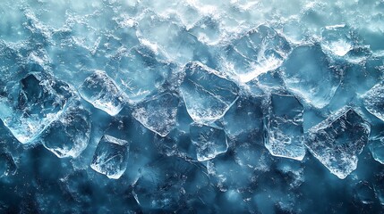 Obraz premium Natural winter frost with deep ice cracks high resolution picture