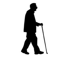  Elderly man silhouette