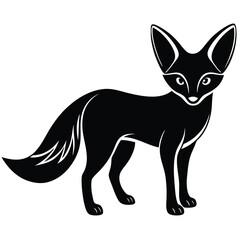 Obraz premium fennec fox vector silhouette single collection