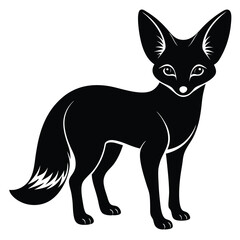 fennec fox vector silhouette single collection