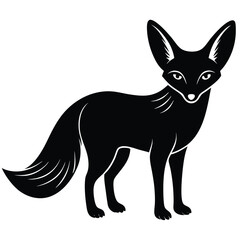 fennec fox vector silhouette single collection