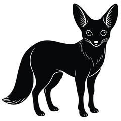 fennec fox vector silhouette single collection