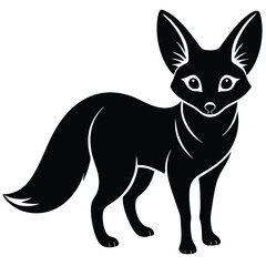 fennec fox vector silhouette single collection