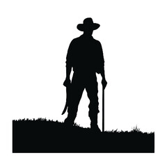 Silhuetas de agricultores Agricultor SVG EPS PNG