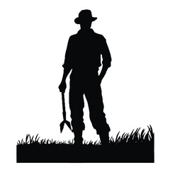 Silhuetas de agricultores Agricultor SVG EPS PNG