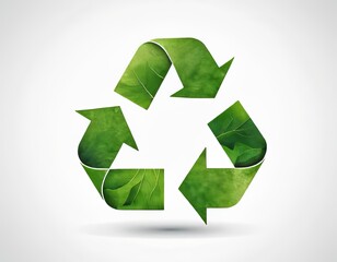 Icono de reciclaje en fondo blanco