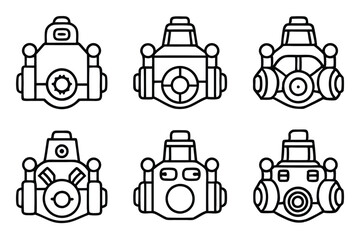 Obraz premium forcelifter v8 line art bold high torque machinery
