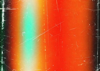 Vintage distressed old photo light leaks, film grain, dust and scratches texture overlay with vignette border. Dirty grunge analog retro effect background with copy space