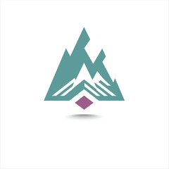 Fototapeta premium Colorful Abstract Geometric Triangle Logo Design – Modern and Creative Branding Symbo