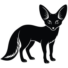 fennec fox vector silhouette single collection
