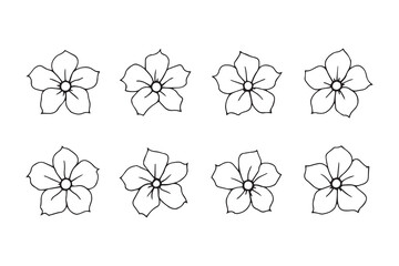 Fototapeta premium Mandevilla line art