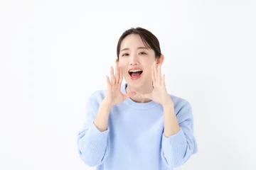 Fotobehang 応援する女性 © naka