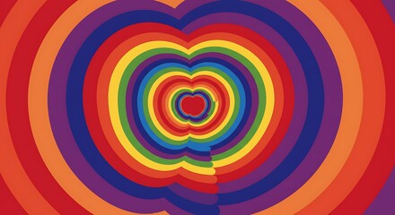 Naklejka premium Chromatic Heartbeat AI Generated