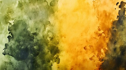 Dirty Yellow Green Watercolor Texture Background