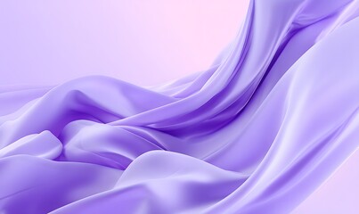 Obraz premium Elegant Lavender Silk Drape Abstract Background Soft Flowing Fabric Texture Purple Gentle Waves Smooth Luxurious Design Element 