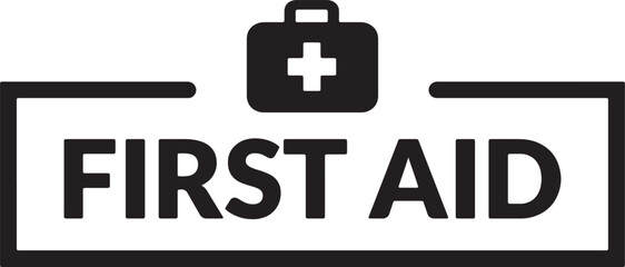 Printable vector illustration of First Aid sign